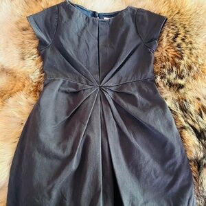 J. Crew Crewcuts Charcoal Grey Twill Dress with Beautiful Pleats size 5